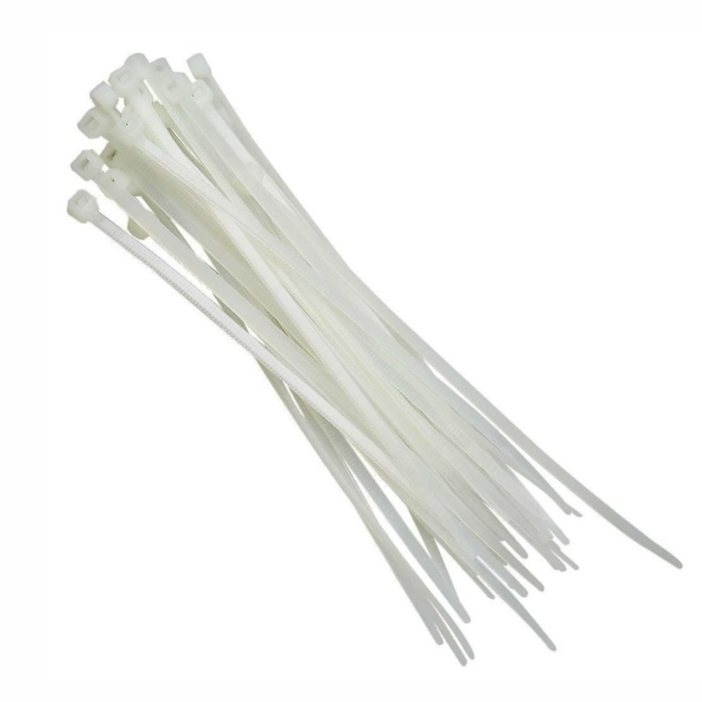 Abraçadeira de Nylon Branca 100x2,5mm Kit com 100 Peças - DNI - 5060-BR