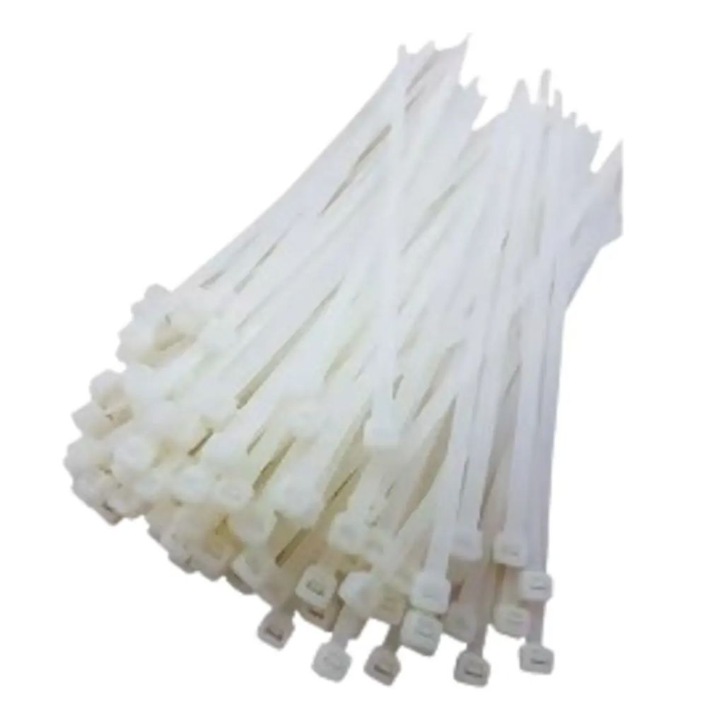 Abraçadeira de Nylon Branca 100x2,5mm Kit com 100 Peças - DNI - 5060-BR