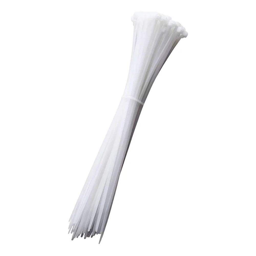 Abraçadeira de Nylon Branca 100x2,5mm Kit com 100 Peças - DNI - 5060-BR