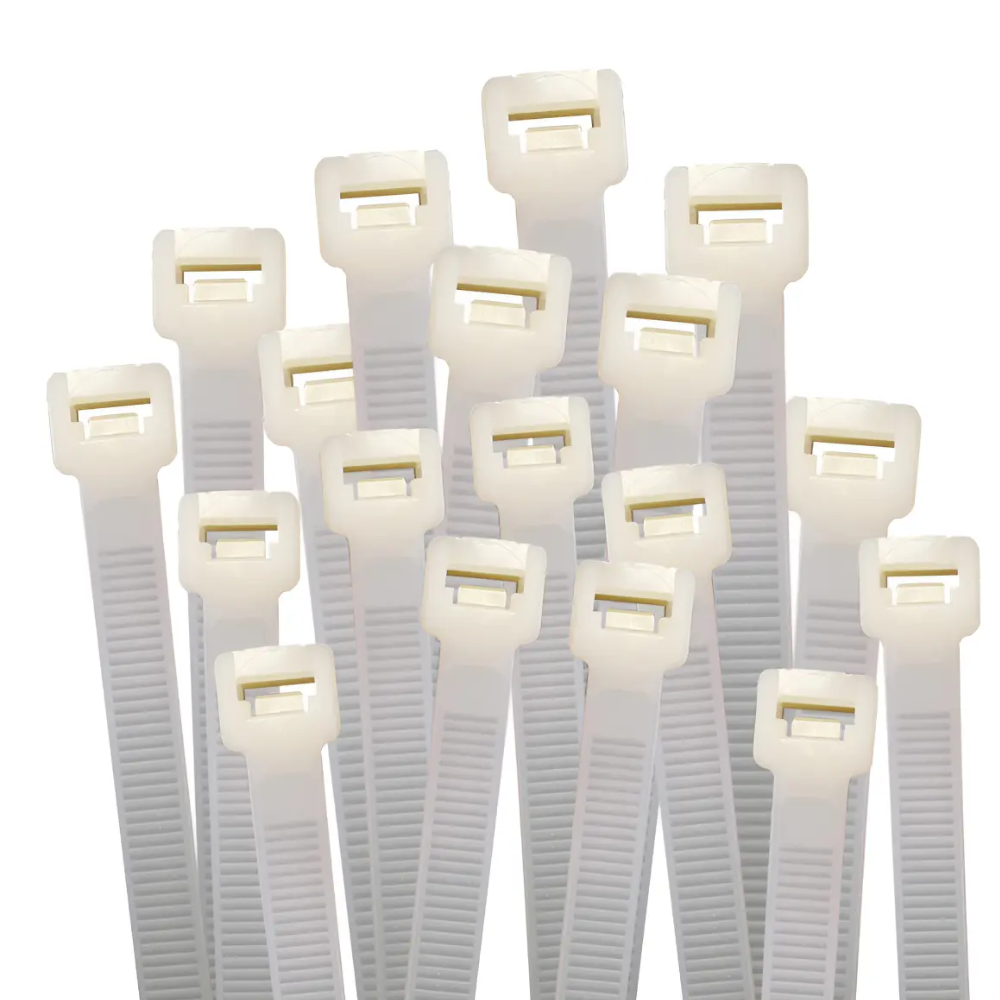Abraçadeira de Nylon Branca 100x2,5mm Kit com 100 Peças - DNI - 5060-BR