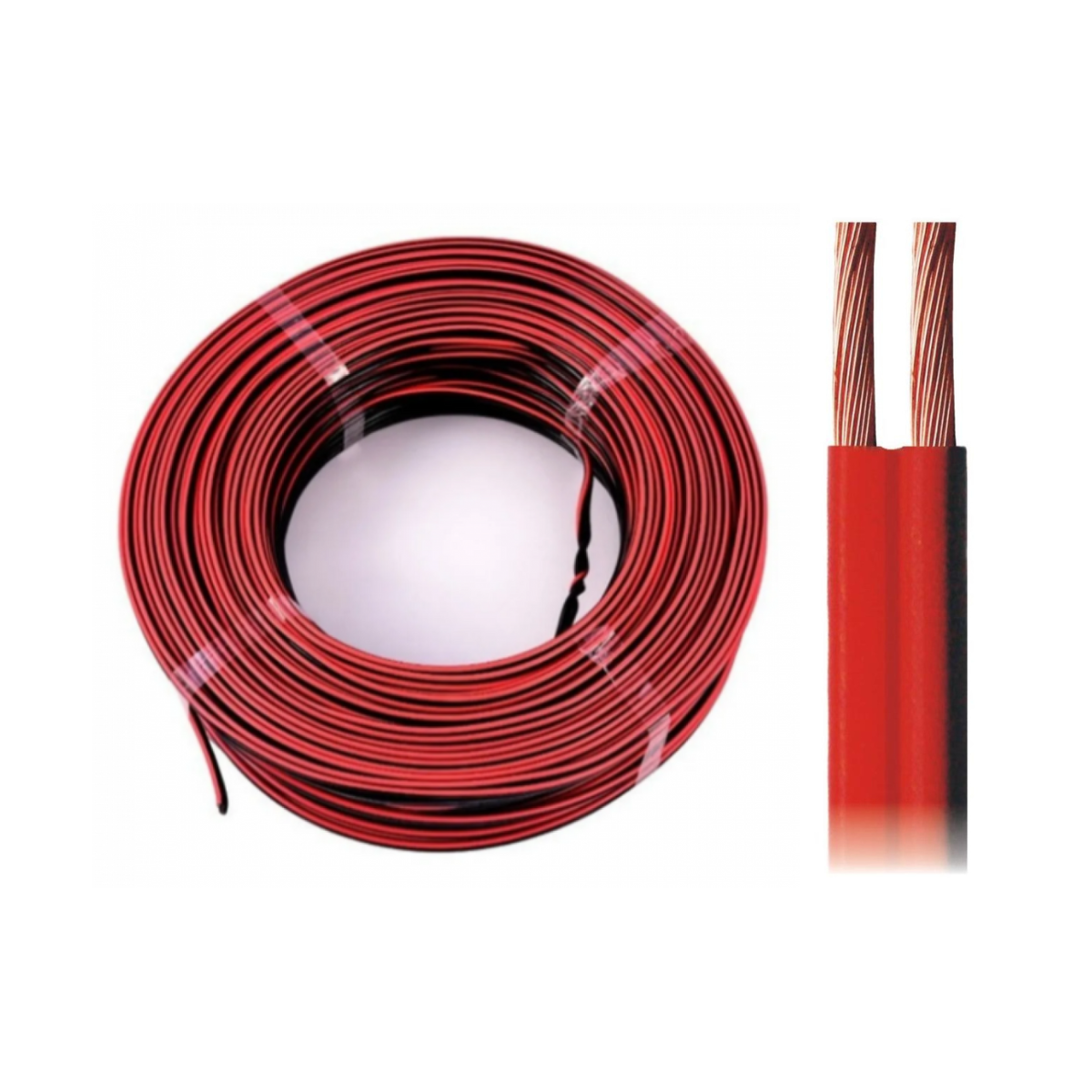 Cabo Paralelo para Som 400W 4 Ohms Bicolor Rolo com 100m - DNI - HFX 2X14 BIC