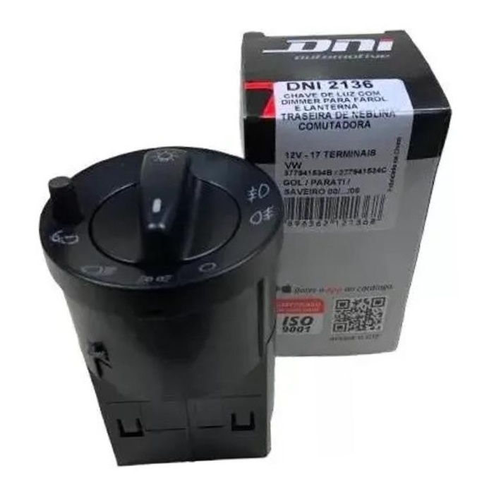 Chave de Luz com Dimmer para Farol de Neblina e Lanterna Traseira - DNI - 2136