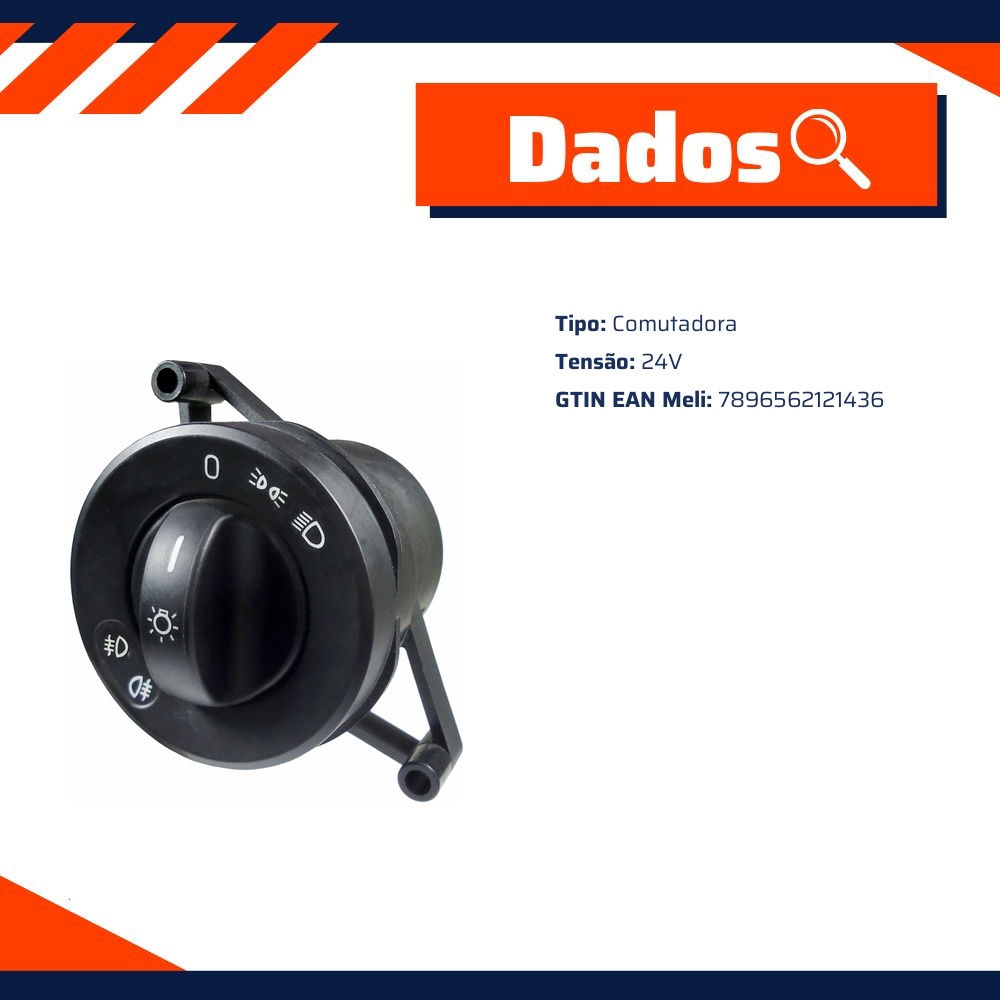 Chave de Luz Comutadora 24V - DNI - 2143
