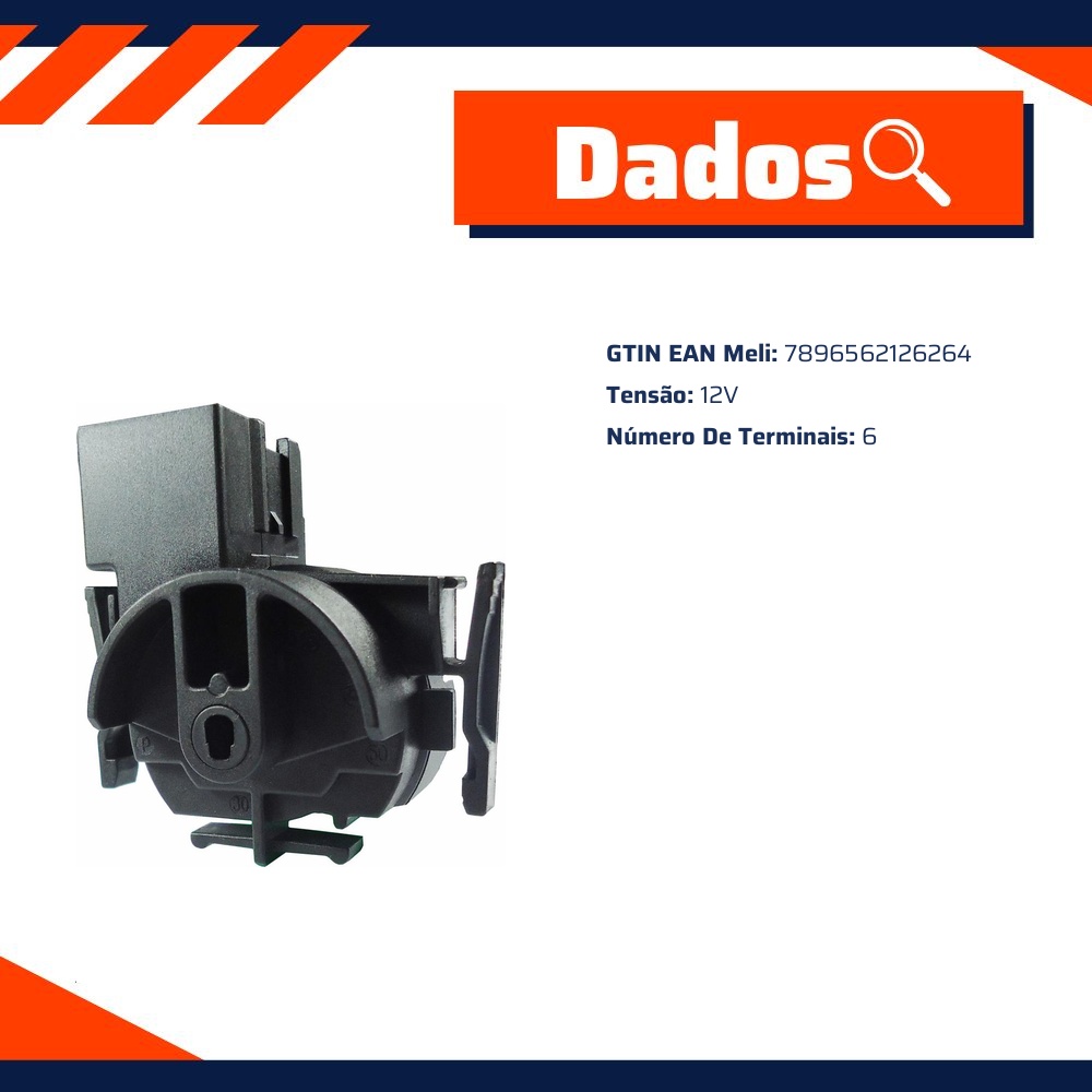 Comutador de Ignição 6 Terminais - DNI - 2626
