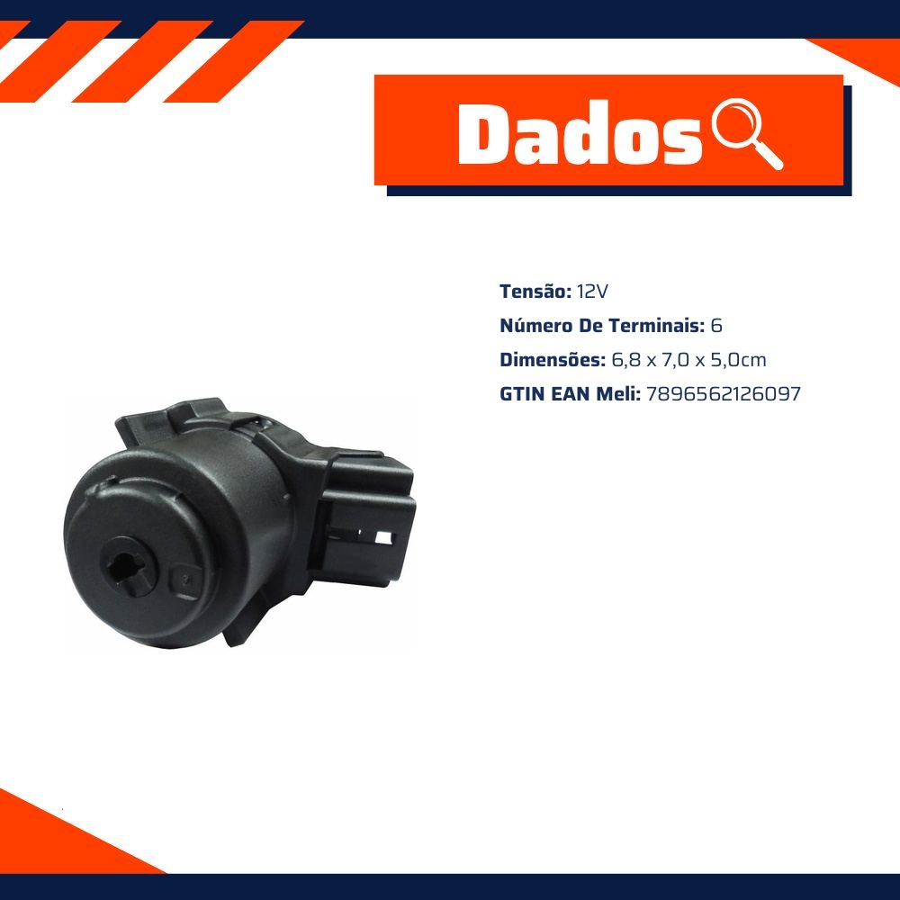 Comutador de Ignição 6 Terminais - DNI - 2609