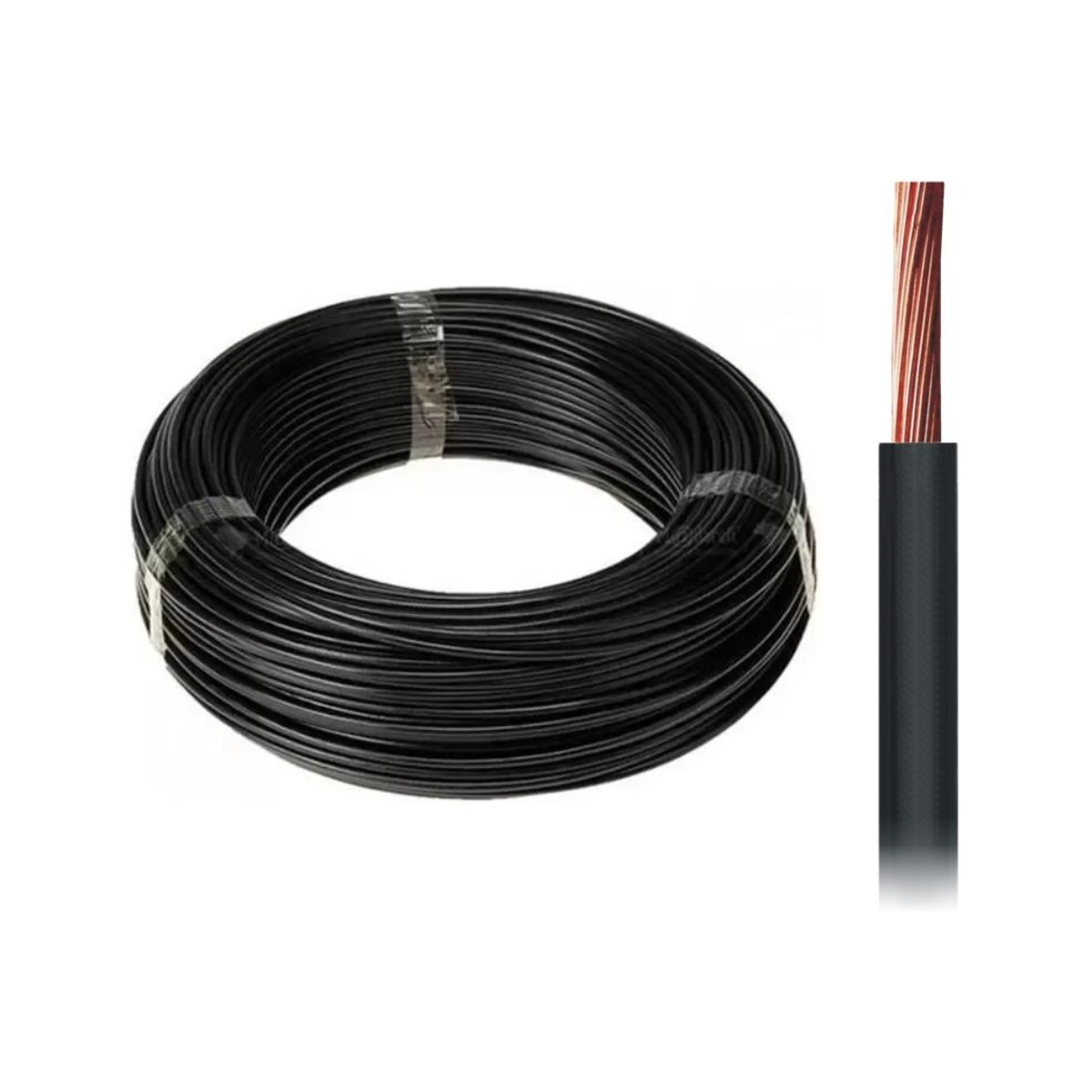 Cabo Flexível 4,00mm² Preto Rolo om 100m - DNI - 4.00-PT