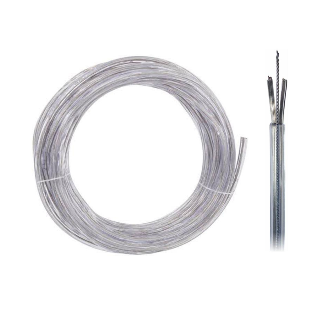 Cabo PP 2x0.13 Cristal Estanhado com Fio de Aço para LED Bobinas 300m - DNI - PP213ACSN B