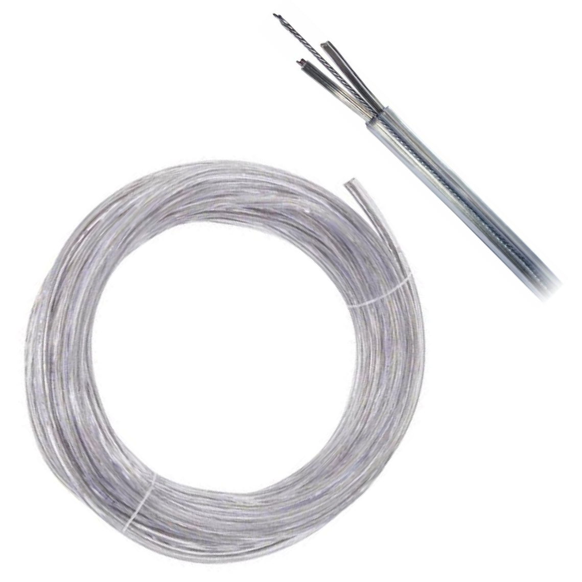 Cabo PP 2x0.13 Cristal Estanhado com Fio de Aço para LED Rolo com 10 Metros - DNI - PP213ACSNE10