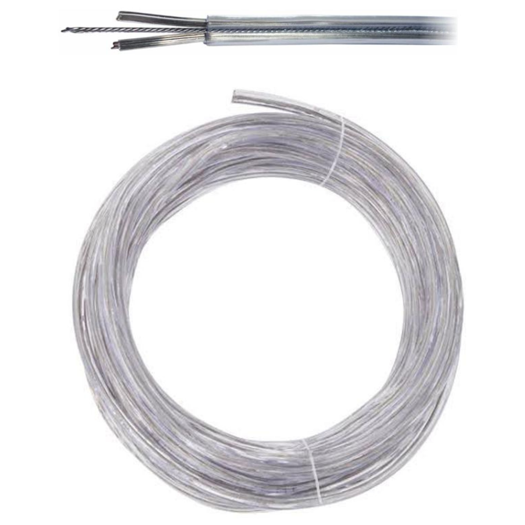 Cabo PP 2x0.13 Cristal Estanhado com Fio de Aço para LED Rolo com 10 Metros - DNI - PP213ACSNE10