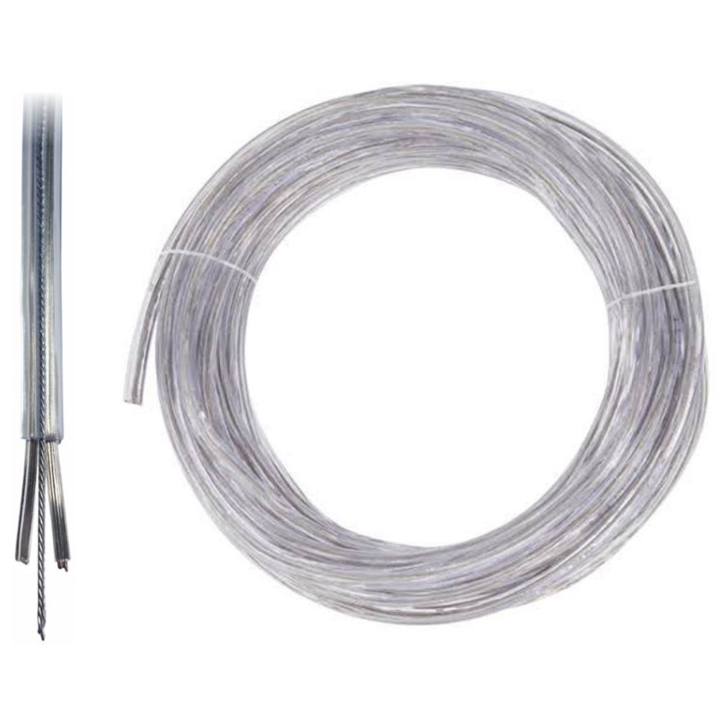 Cabo PP 2x0.13 Cristal Estanhado com Fio de Aço para LED Rolo com 10 Metros - DNI - PP213ACSNE10