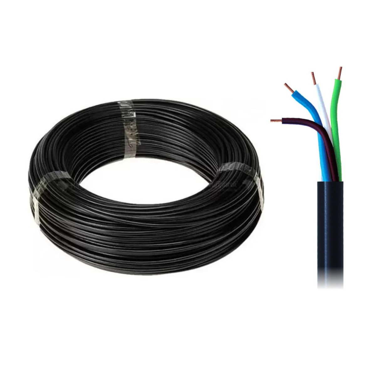 Cabo PP 4 Vias para instalação Automotiva Rolo com 25m - DNI - HFX PP415
