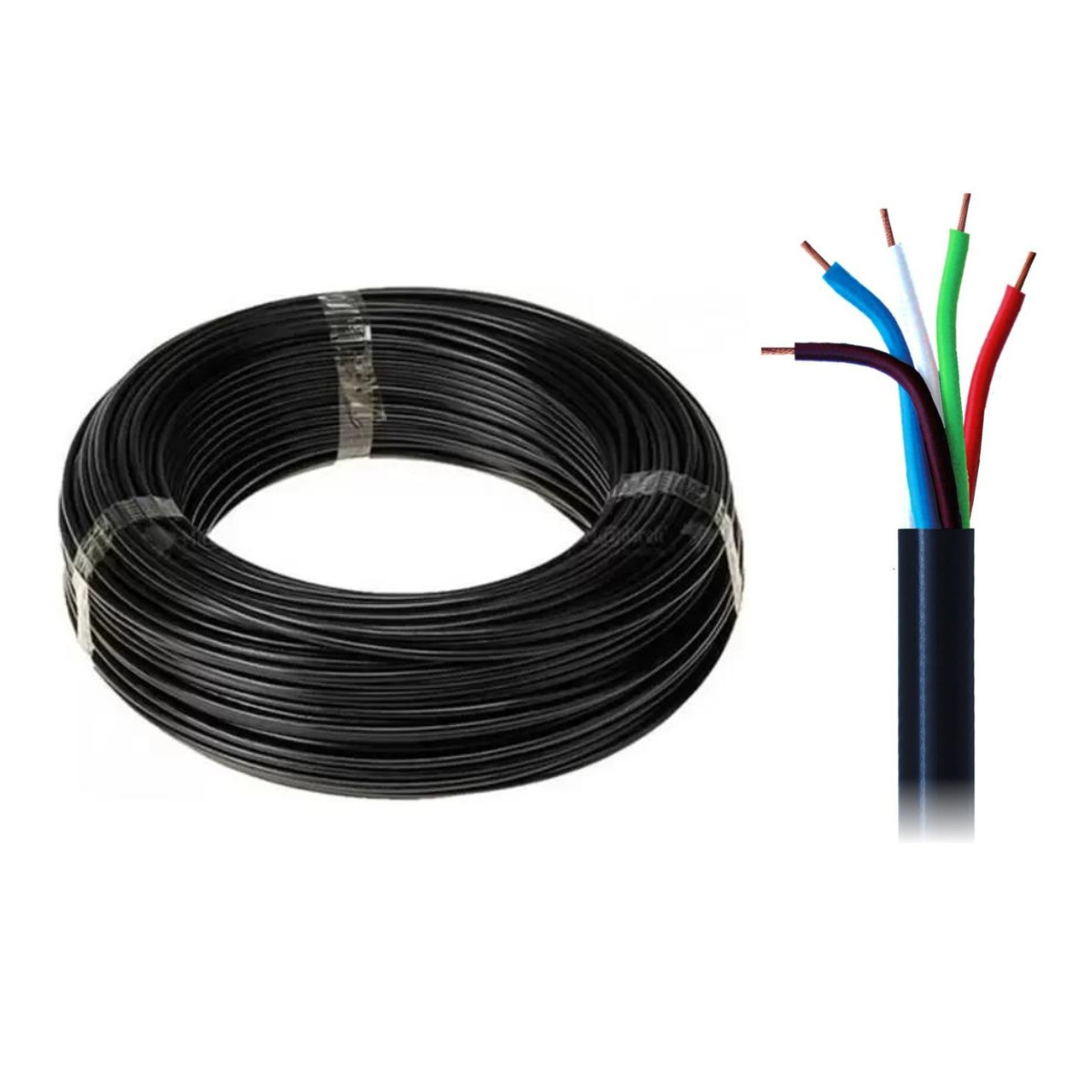 Cabo PP 5 Vias para instalação Automotiva Rolo com 25m - DNI - HFX PP515