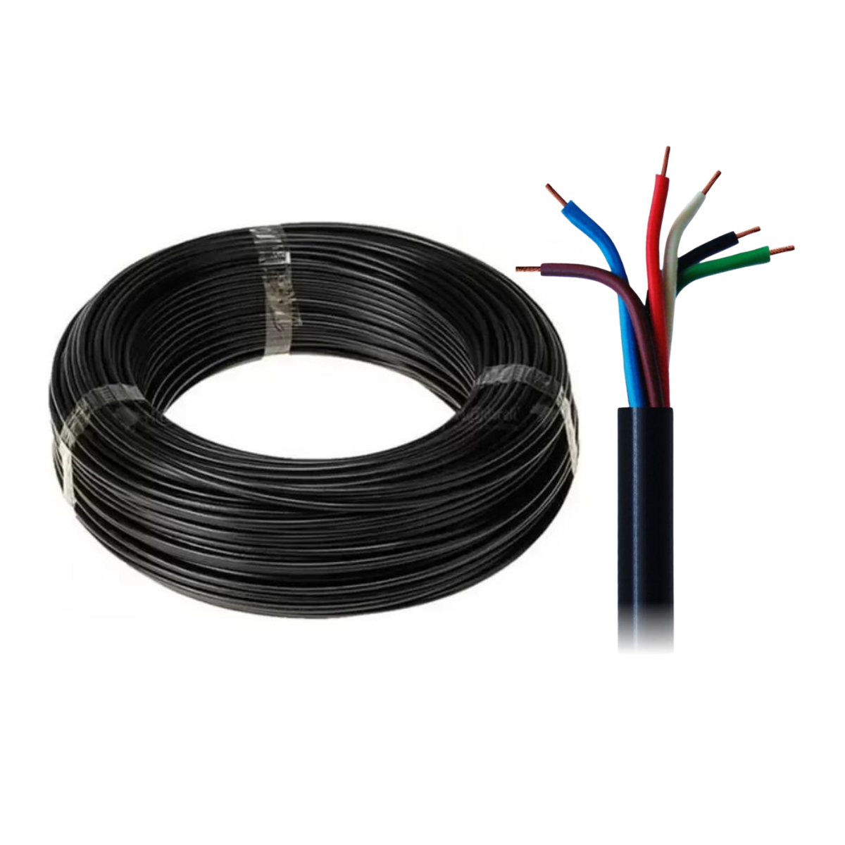 Cabo PP 6 Vias para instalação Automotiva Rolo com 25 Metros - DNI - HFX PP610