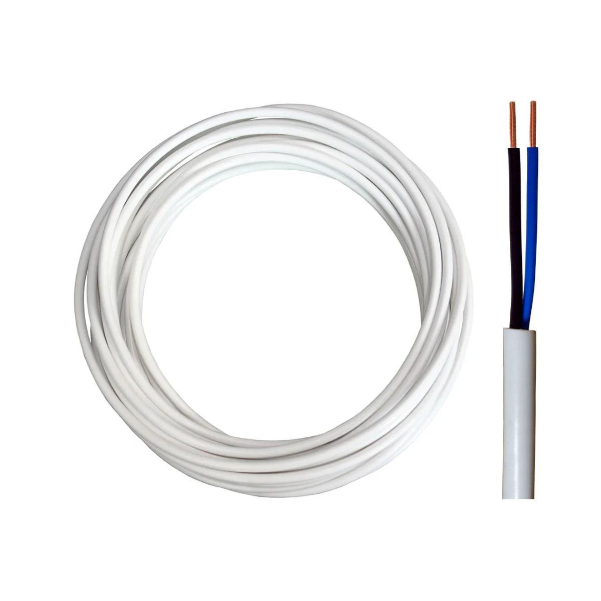 Cabo Tipo PP para Iluminação LED Som 2x0,50 Bobina 300m Branco - DNI - PP205BR B