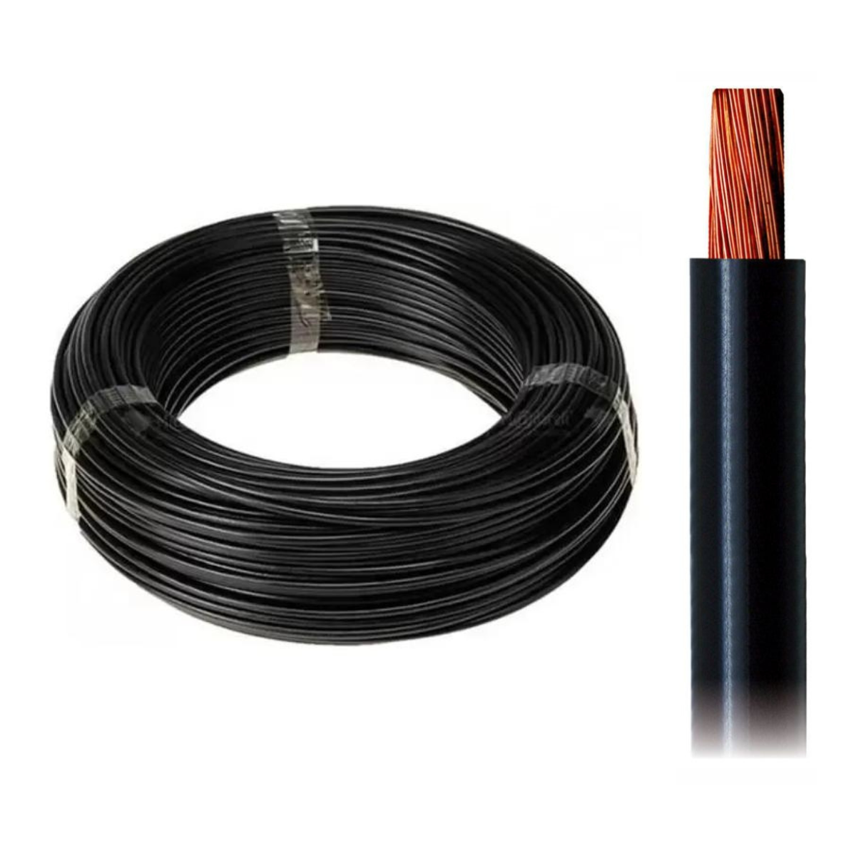 Cabo Unifilar Flexível Cinza Rolo com 100m - DNI - HFX 250-CZ