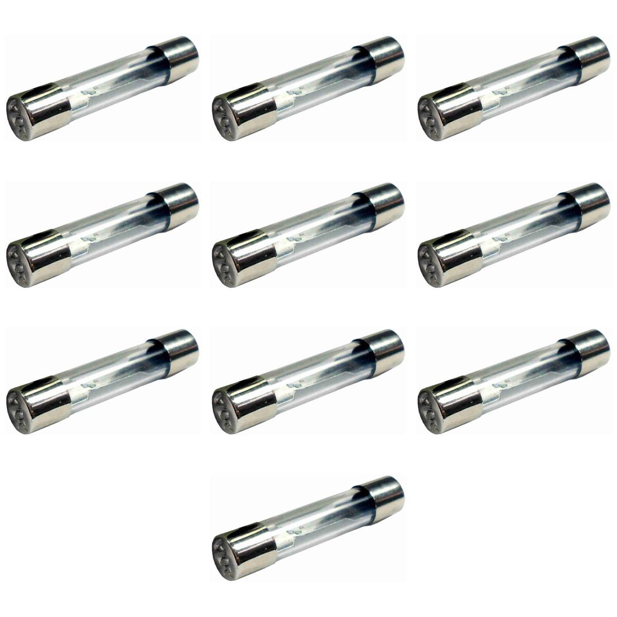 Kit 10 Fusível Vidro 8A Curto Universal 20x5 mm - DNI - 315008