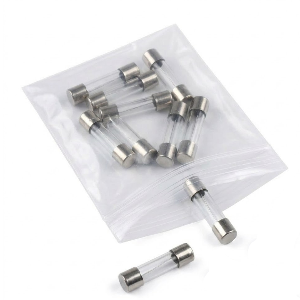 Kit 10 Fusível Vidro 2A Curto Universal 20x5 mm - DNI - 315002