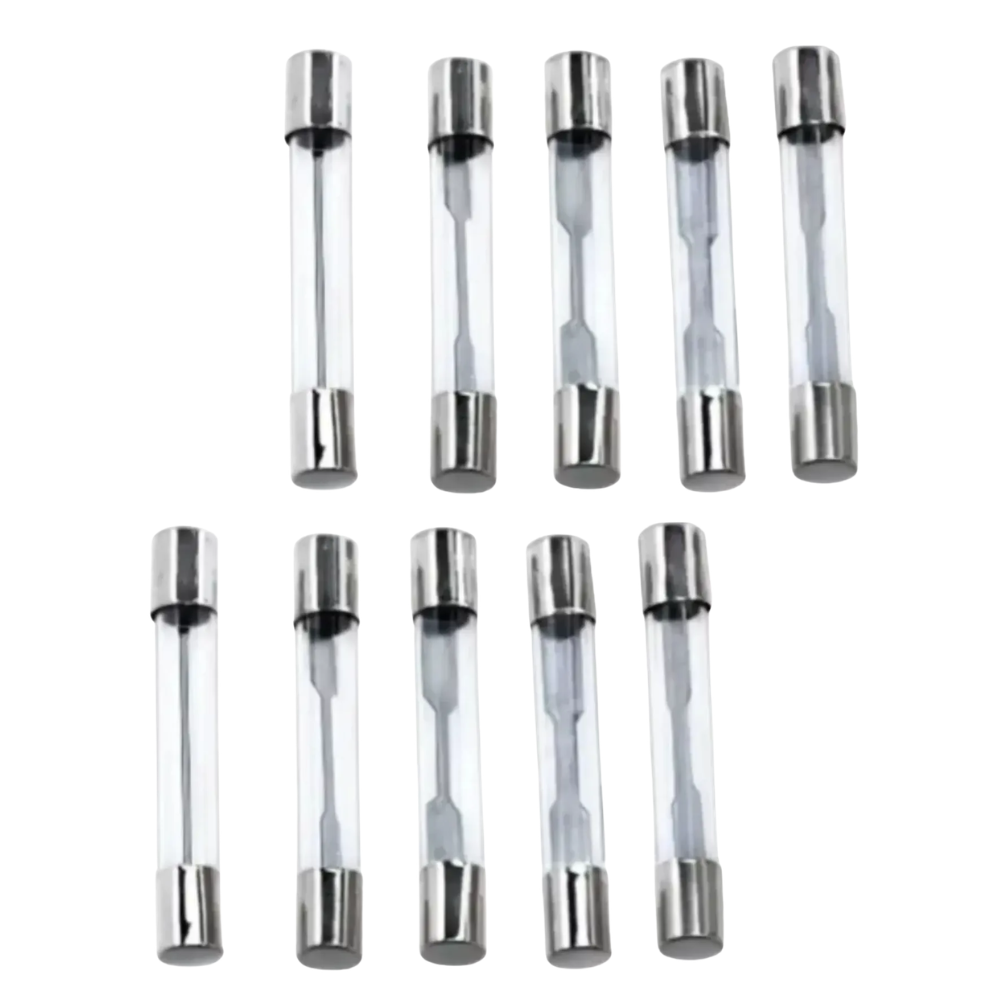 Kit 10 Fusível Vidro 2A Curto Universal 20x5 mm - DNI - 315002