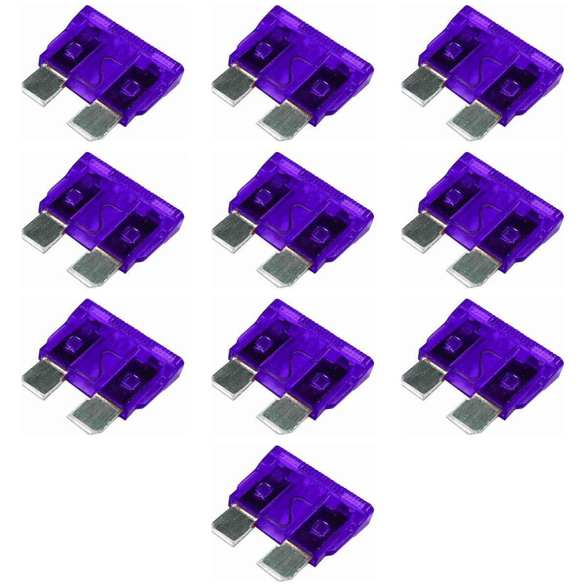 Kit 10 Fusível Lâmina 3A Universal - DNI - 316003
