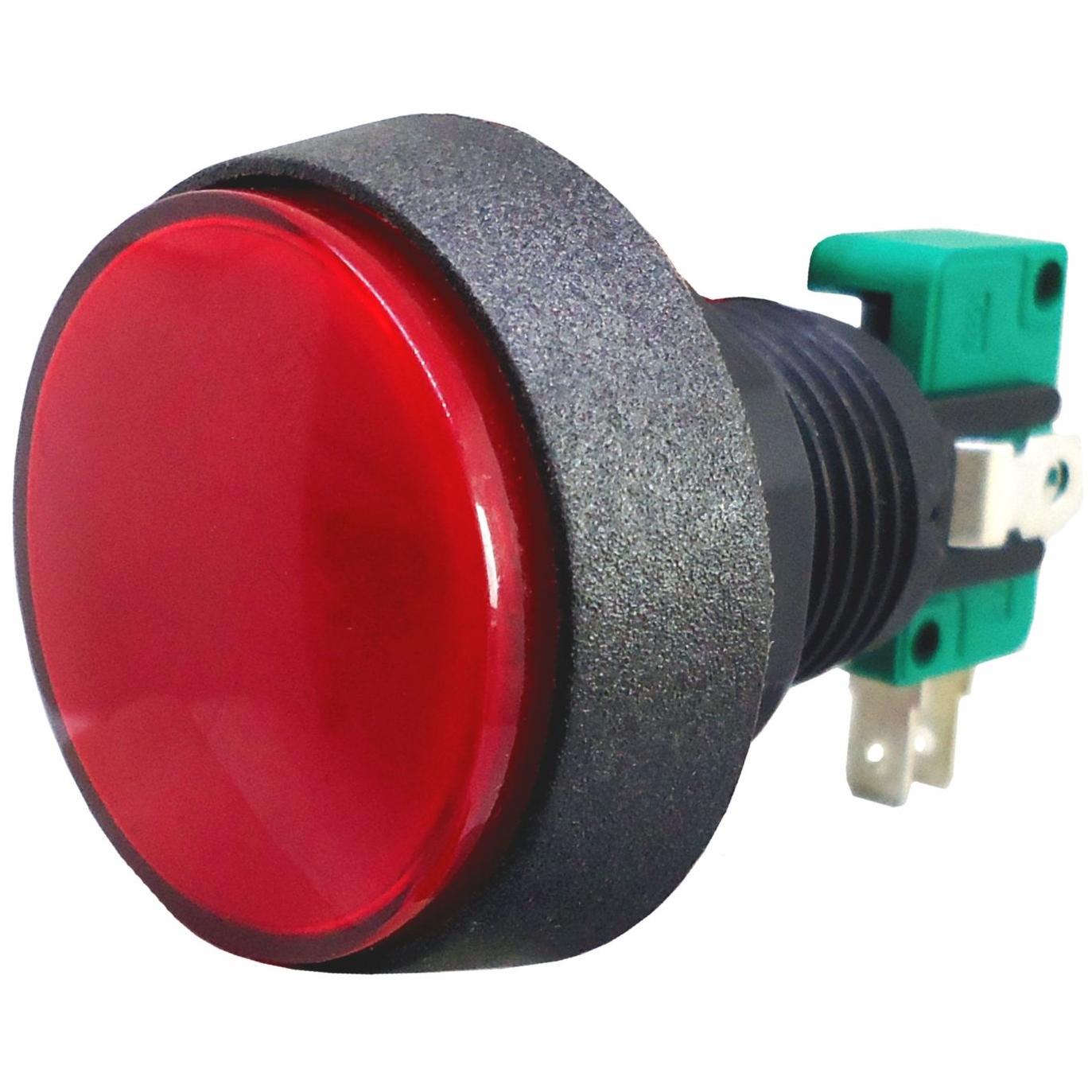 Botoeira Pulso Vermelho 40mm 250V NA/NF com Iluminação - DNI - 2500-VM