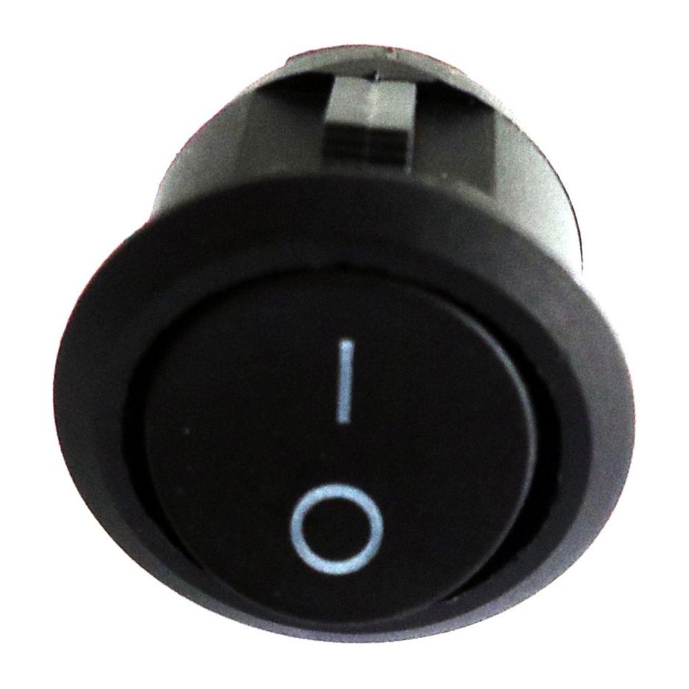 Chave Gangorra Universal ON-OFF Redonda Preta 80W Comutadora - DNI - 2186-S
