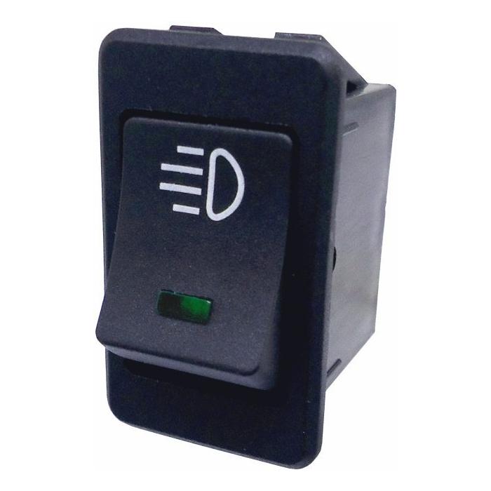 Chave Interruptor de Luz para Farol Universal com LED Verde Bivolt Comutadora - DNI - 2019