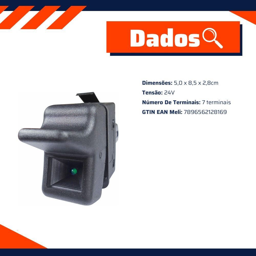Interruptor de Freio Motor 24V - DNI - 2816