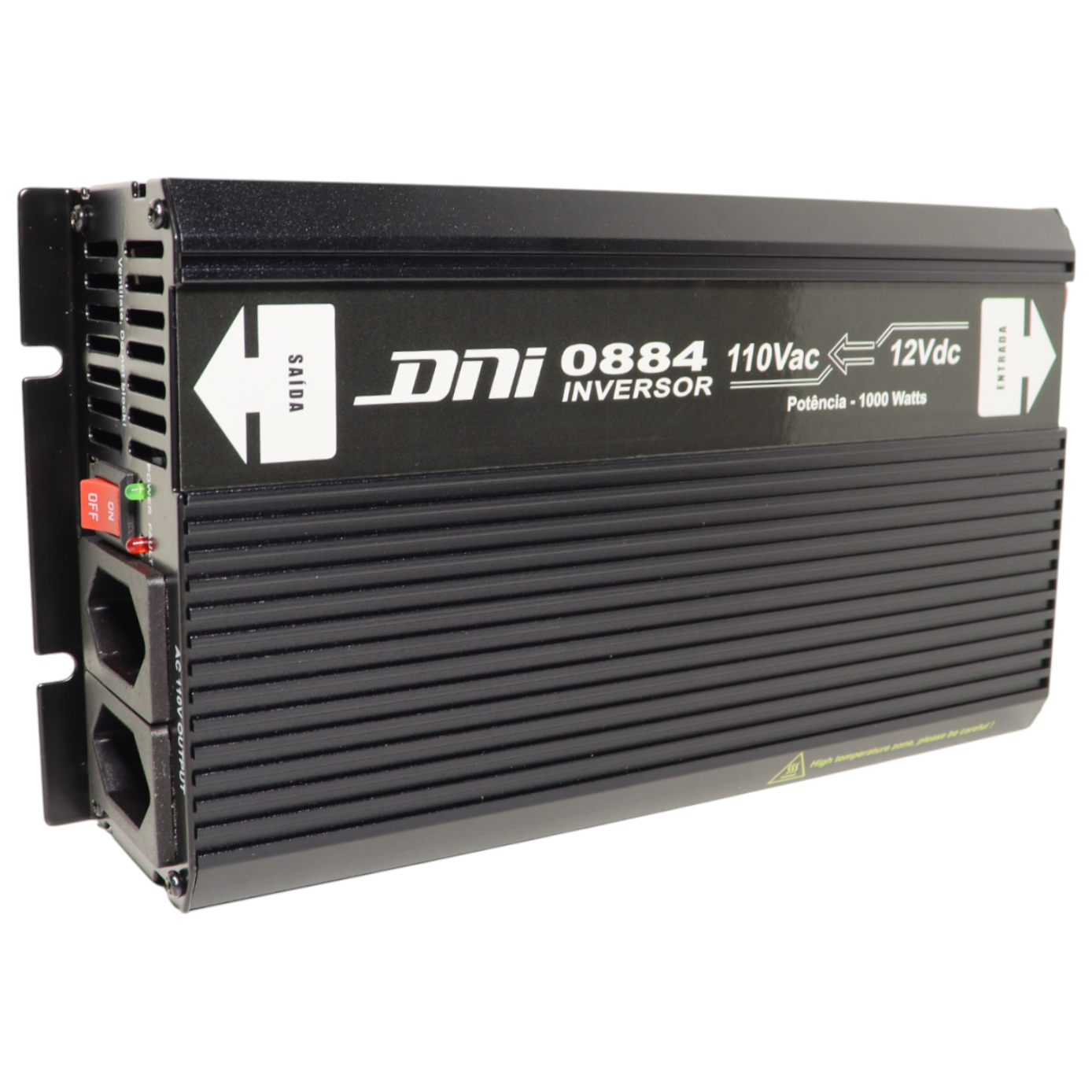 Inversor Entrada 12V 110VAC 1000W 2000W Pico - DNI - 0884