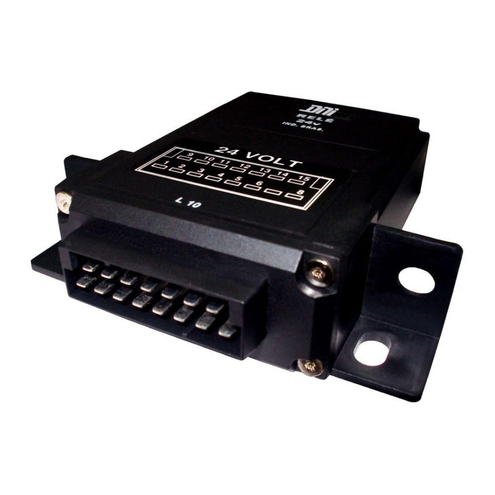 Caixa de Relé 24V EDC com 15 Terminais e Suporte - DNI - 8854