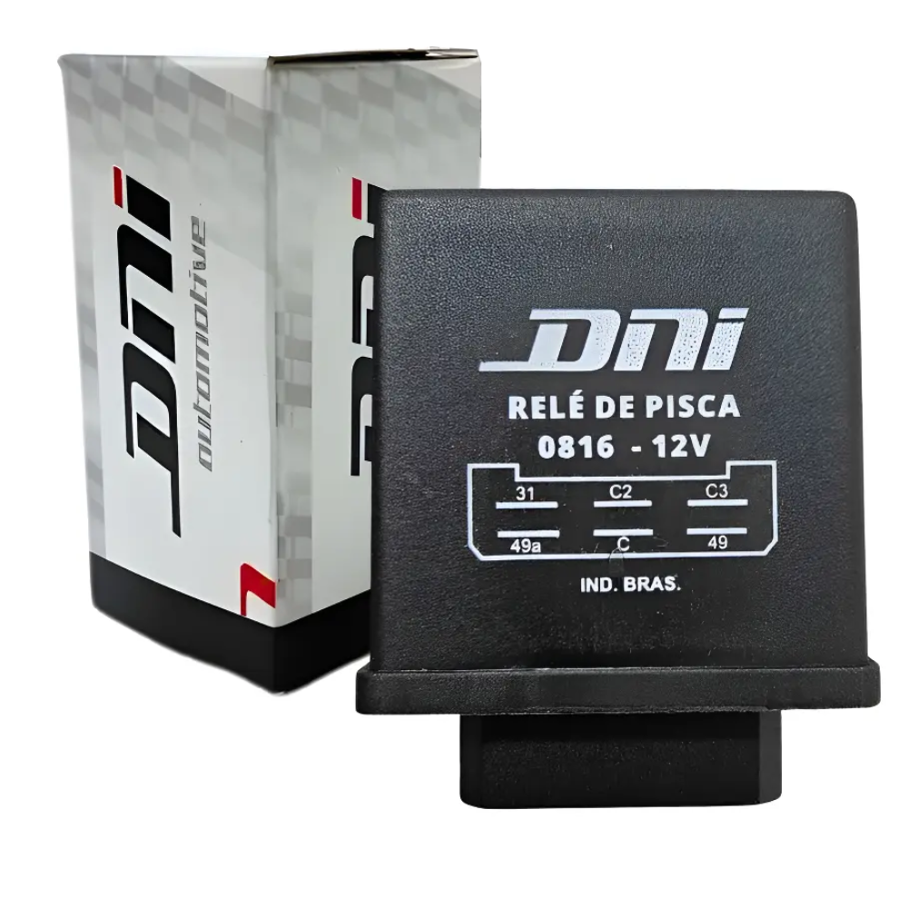 Relé Comando Pisca 12V 6 Terminais - DNI - 0816