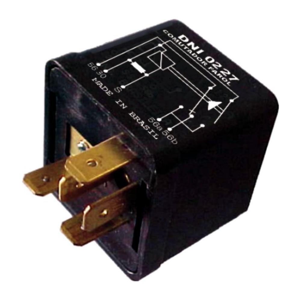 Relé Comutador para Farol Alto e Baixo 24V 5 Terminais - DNI - 0227