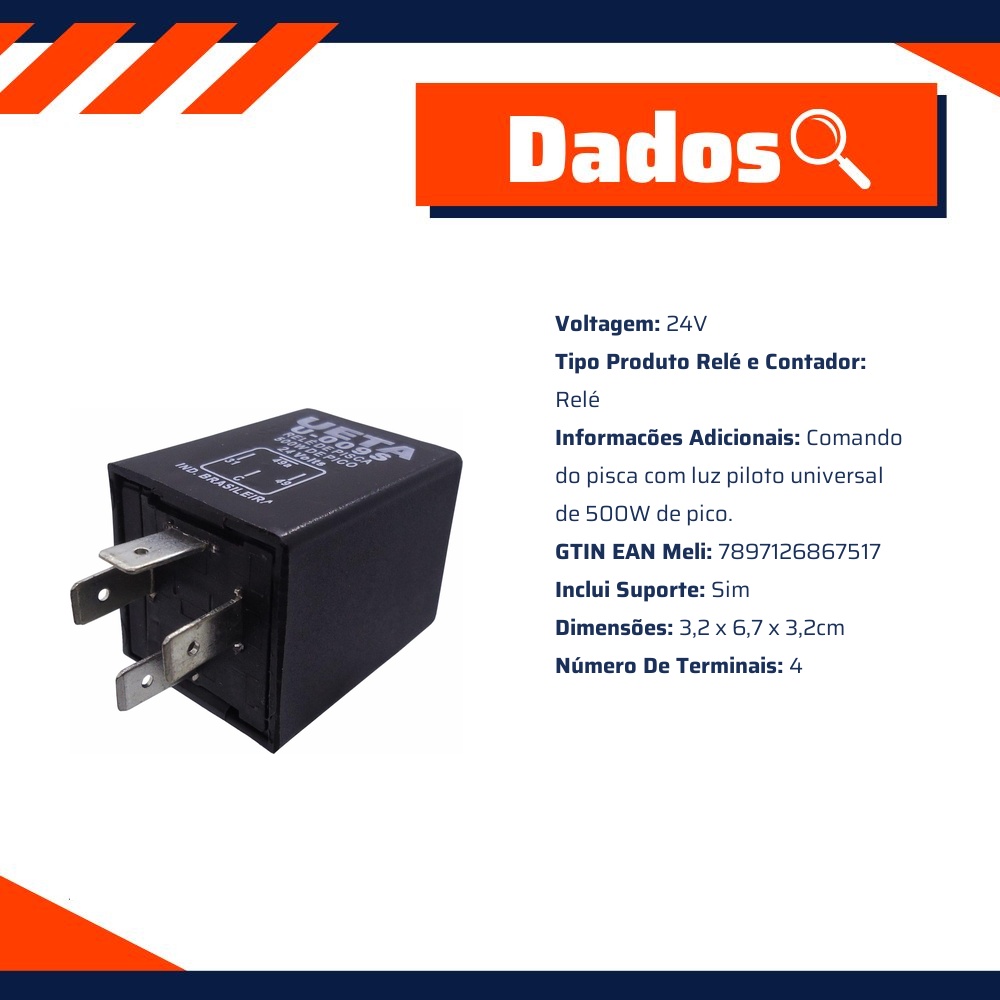 Relé de Pisca 24V - DNI - U009S