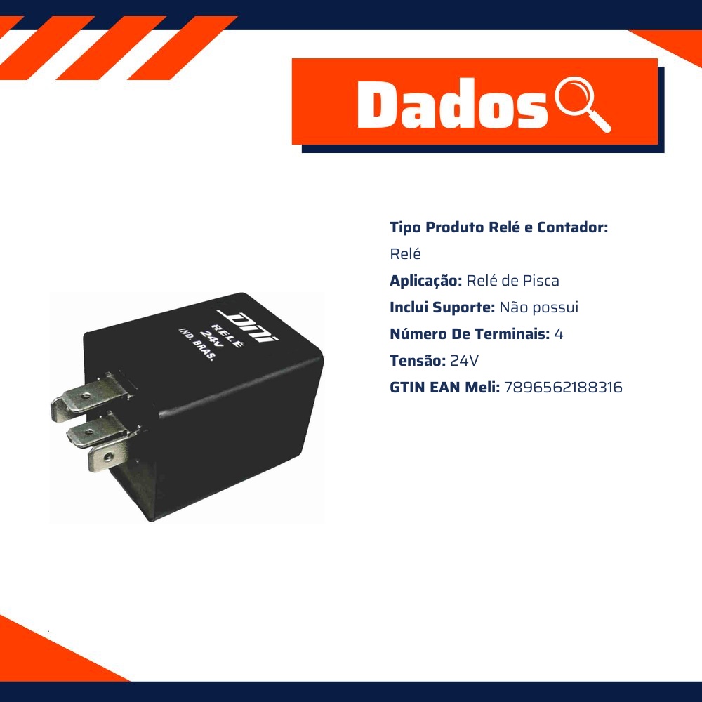 Relé de Pisca para Ônibus 24V - DNI - 8831