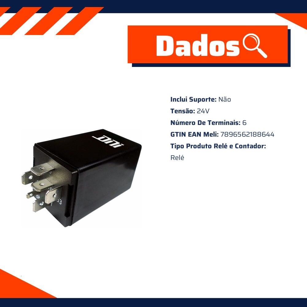 Relé Temporizador para Limpador de Para-brisa - DNI - 8864