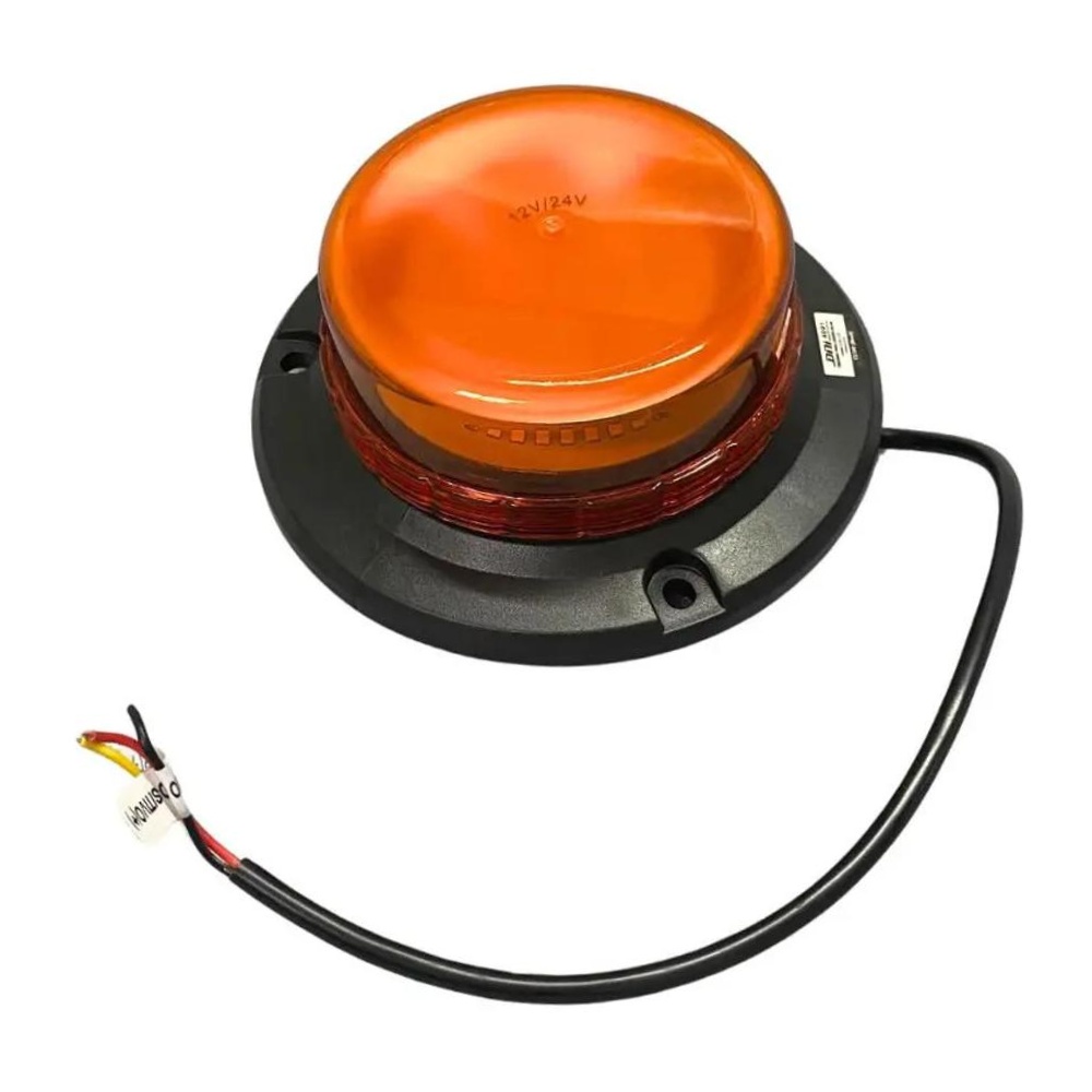 Sinalizador Giroflex Led Âmbar Rotativo e Strobo 20w 12v 24v Tripla Função - DNI - 4091