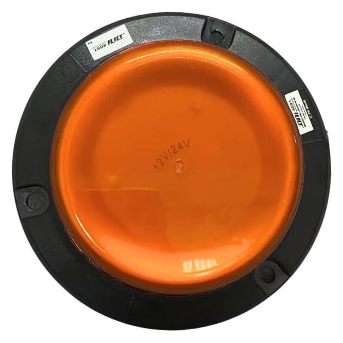 Sinalizador Giroflex Led Âmbar Rotativo e Strobo 20w 12v 24v Tripla Função - DNI - 4091