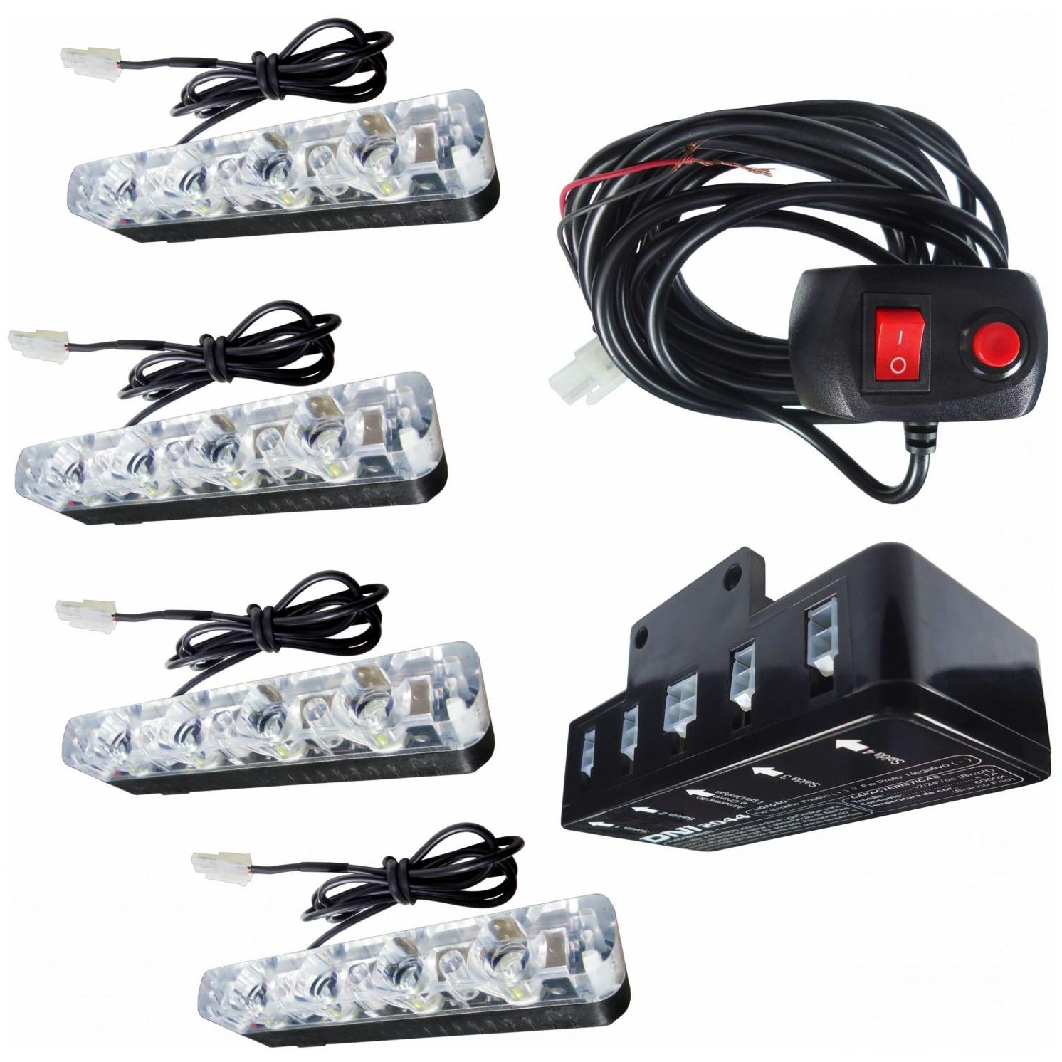 Kit Strobo Programável com 4 Barras LED SMD - DNI - 2044