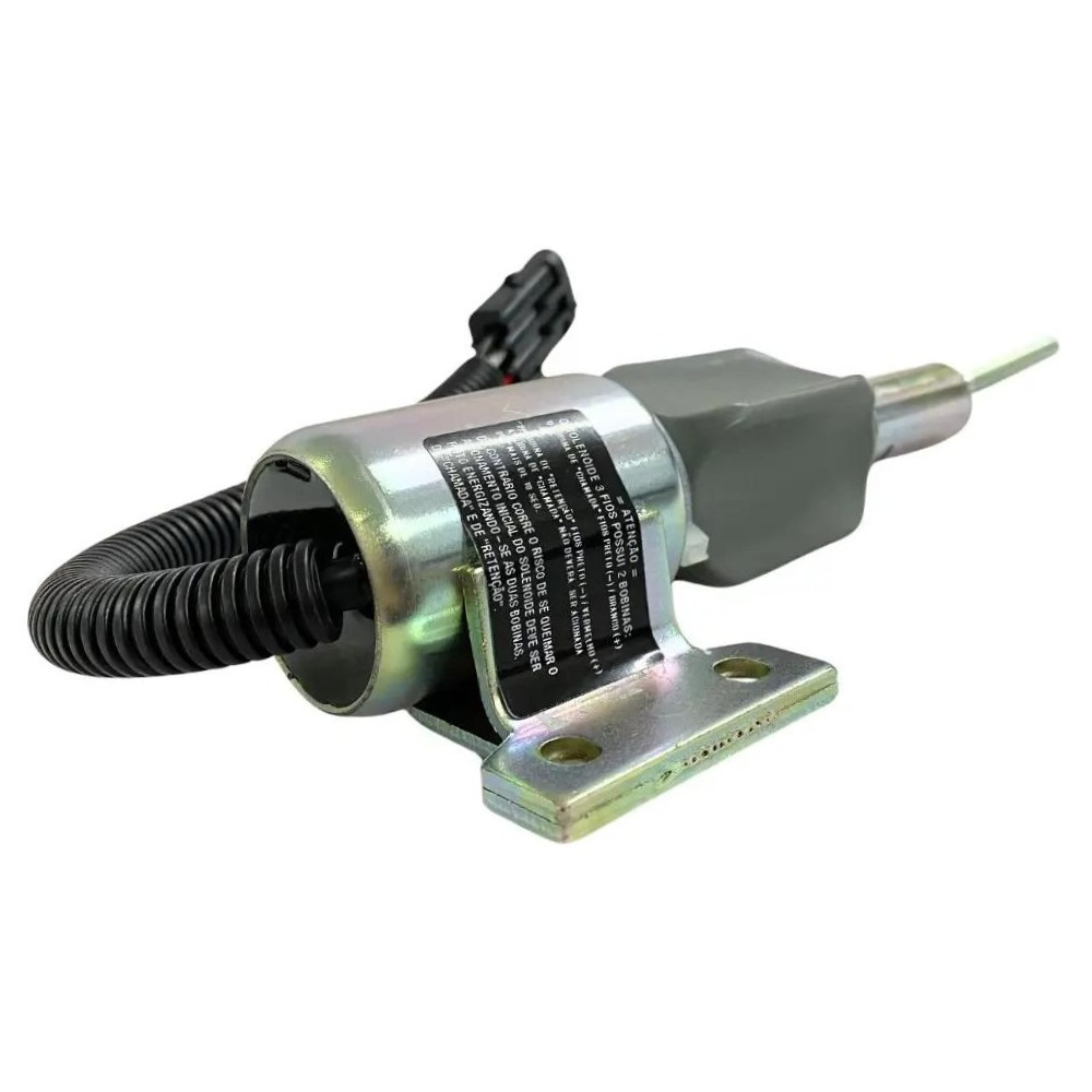 Solenoide de Parada 12V Plug 3 Terminais - DNI - 8069