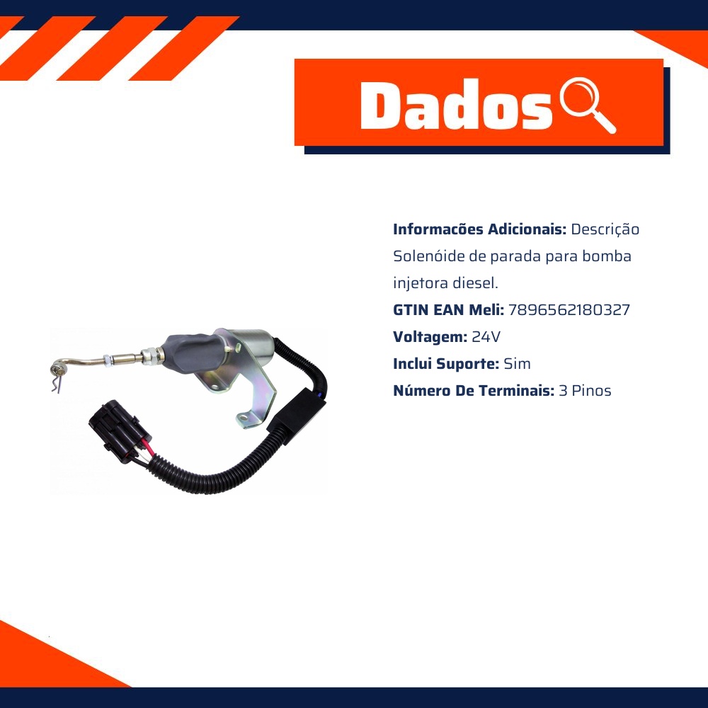 Solenoide de Parada 24V - DNI - 8032