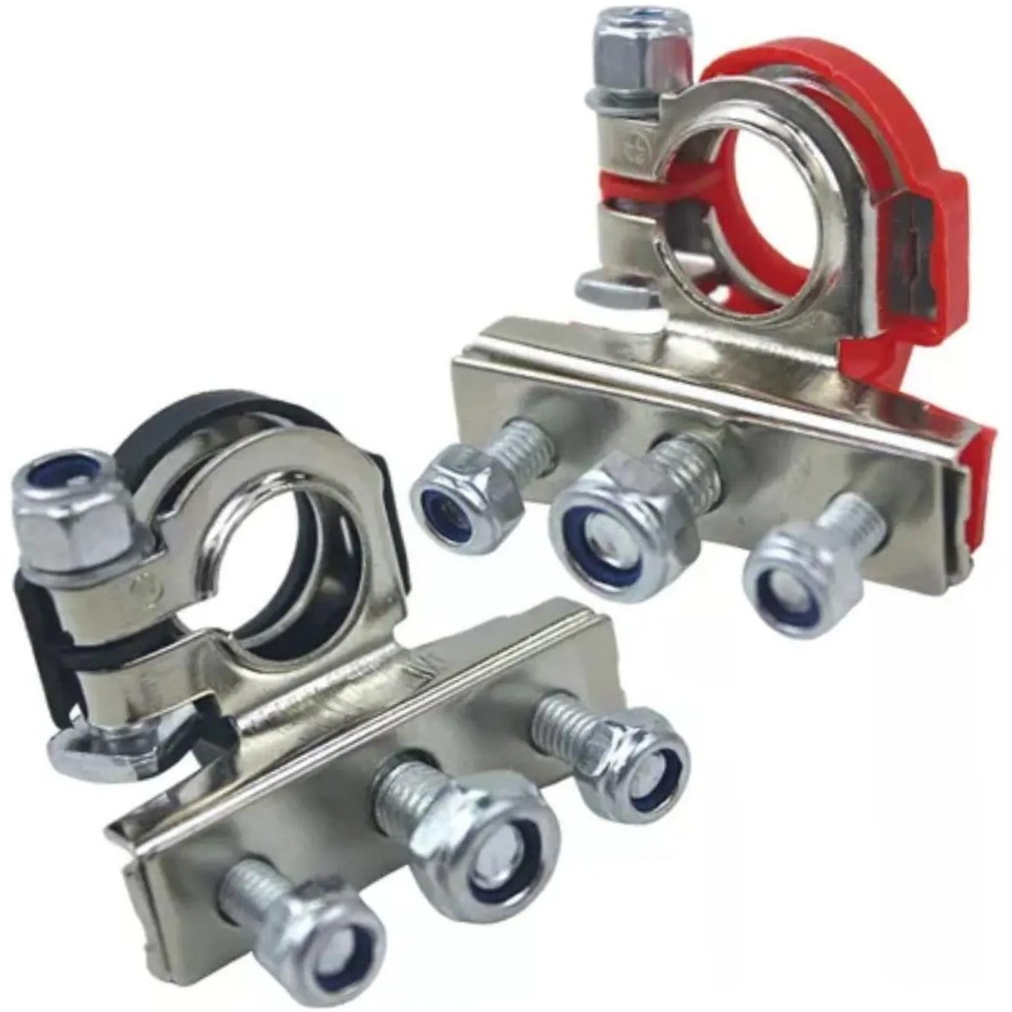 Par Terminal de Bateria 3 Vias Polarizado Terminais Olhais +6mm - DNI - 7577