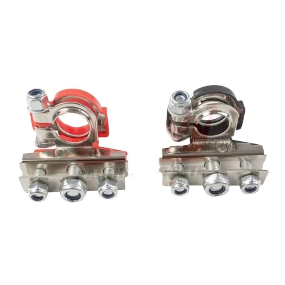 Par Terminal de Bateria 3 Vias Polarizado Terminais Olhais +6mm - DNI - 7577