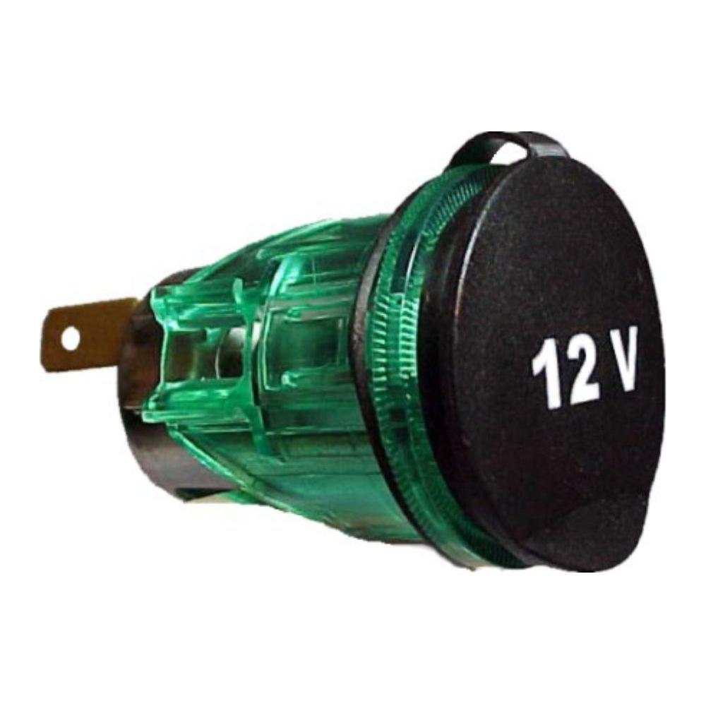 Tomada com Tampa 12V Polarizada para Alimentação - DNI - 0580