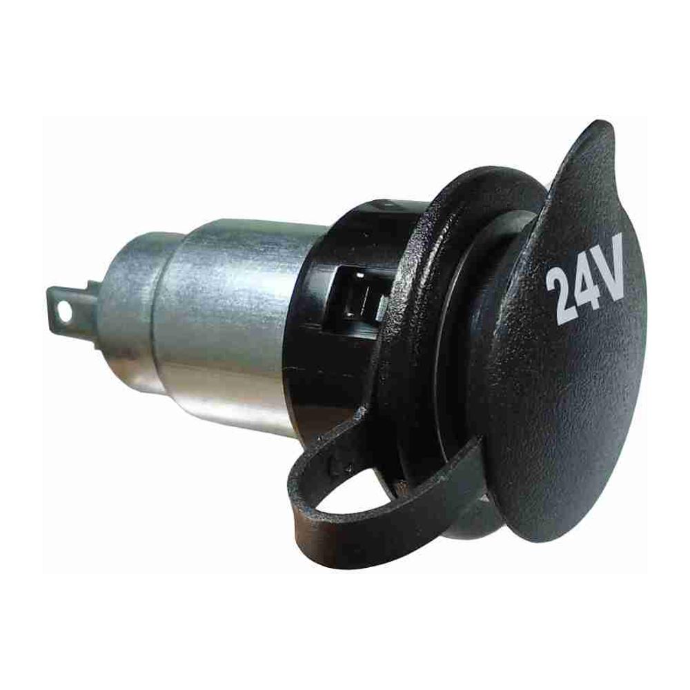 Tomada Polarizada Universal 24V com Tampa - DNI - 0608