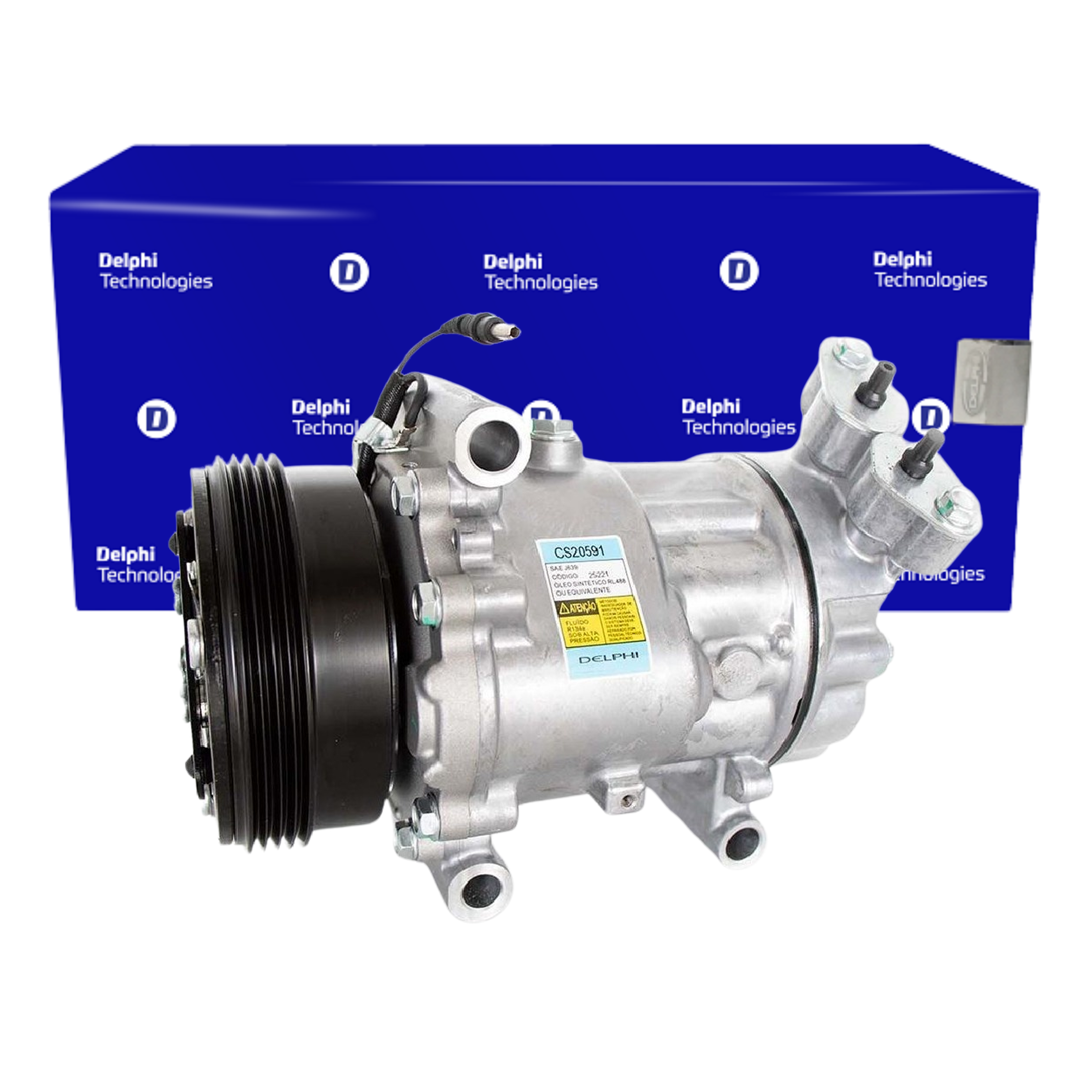 Compressor Ar Condicionado LOGAN 1.0 CLIO SANDERO 1.0 1.6 - Delphi - CS20591