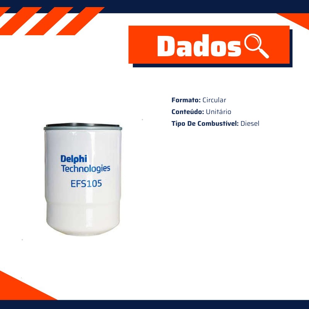 Filtro de Combustível Separador de Água - Delphi - EFS105