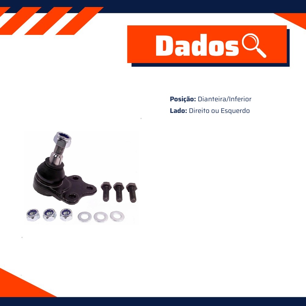 Pivô de Suspensão Inferior Dianteiro Lado Direito ou Esquerdo para Land Rover Freelander 2 - Delphi - TC2591