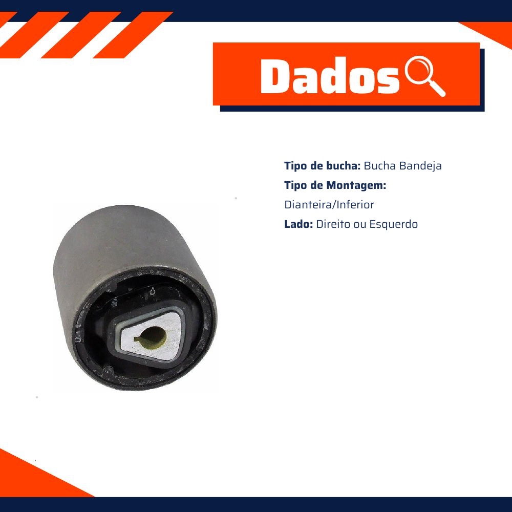 Bucha da Bandeja Inferior Dianteira Lado Direito ou Esquerdo - Delphi - TD861W