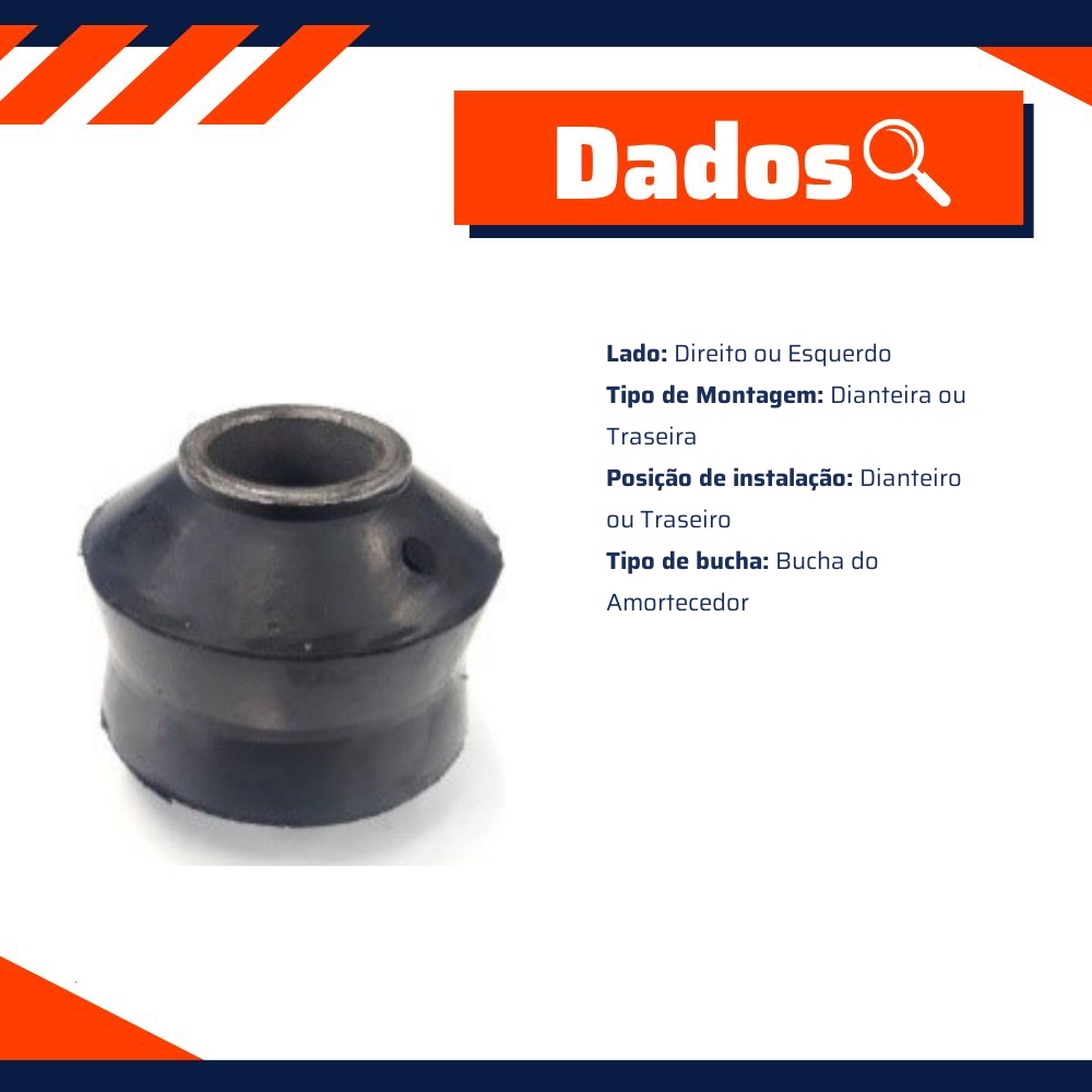 Bucha do Amortecedor Dianteiro ou Traseiro para Volkswagen Kombi - Corteco - 50694C