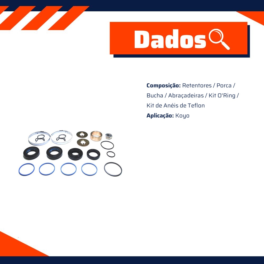 Kit de Reparo da Direção Hidráulica para Toyota Rav4 - Corteco - 58037K