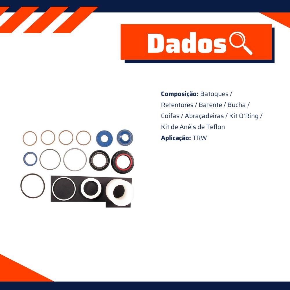 Kit de Reparo da Direção Hidráulica para Fiat Ducato - Corteco - 59017K